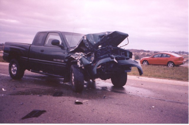 Tractor vs. Truck on HWY 20